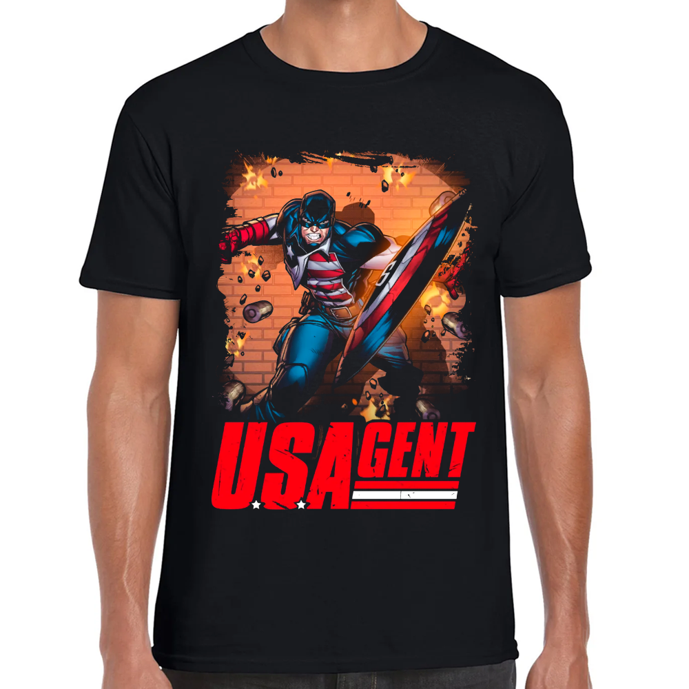 Playera USAgent Marvel Algodón Premium #0002372 Imagen principal del producto
