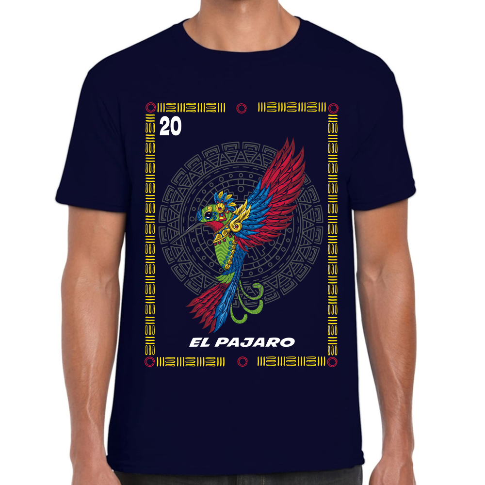 Playera Loteria Mexicana El Pajaro Algodón Premium #0002379 Imagen principal del producto