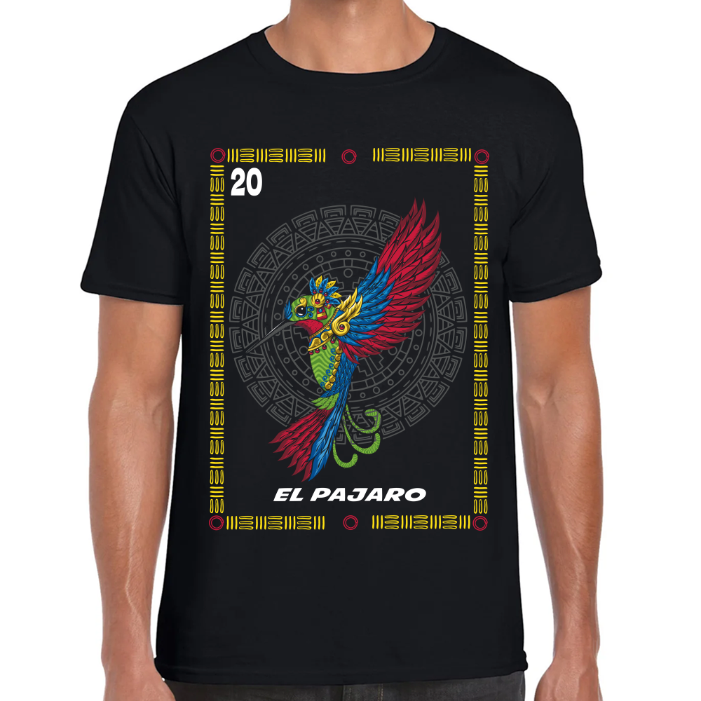 Playera Loteria Mexicana El Pajaro Algodón Premium #0002379