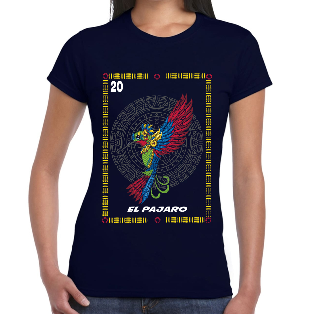 Playera Loteria Mexicana El Pajaro Algodón Premium #0002379