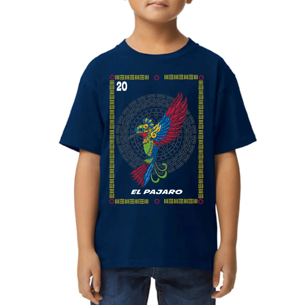 Playera Loteria Mexicana El Pajaro Algodón Premium #0002379 Imagen principal del producto