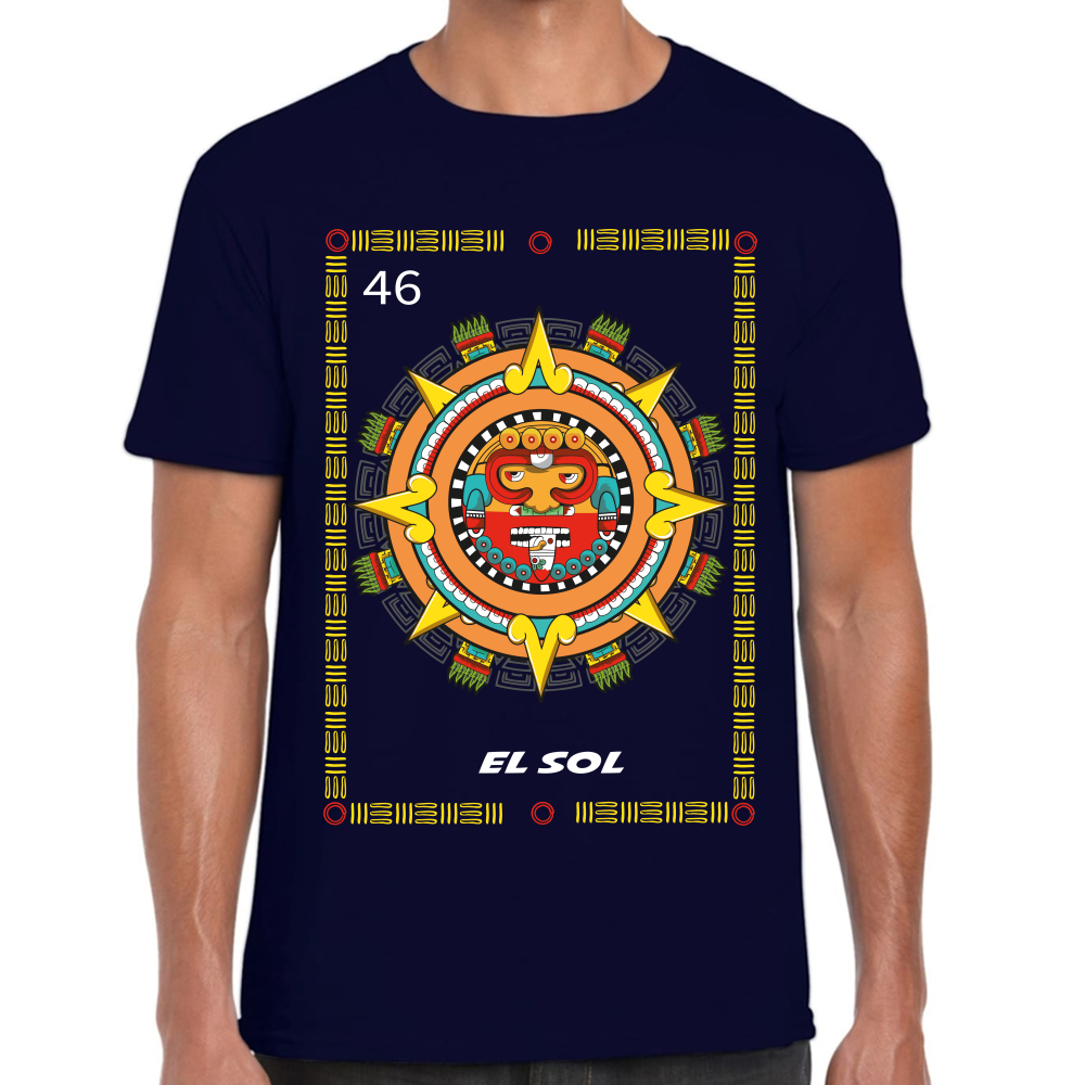 Playera Loteria Mexicana El Sol Algodón Premium #0002380