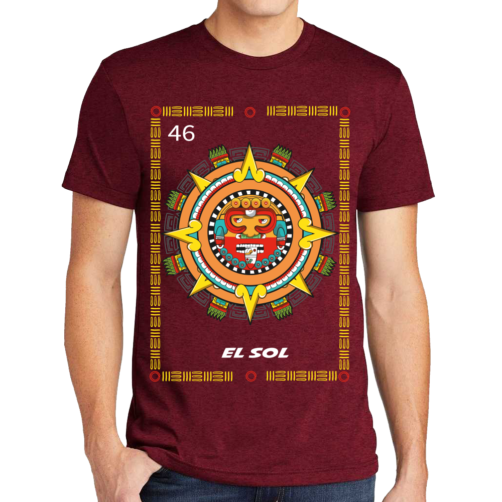 Playera Loteria Mexicana El Sol Algodón Premium #0002380