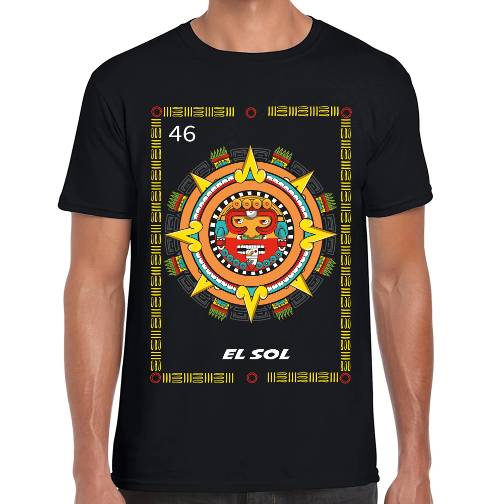 Playera Loteria Mexicana El Sol Algodón Premium #0002380