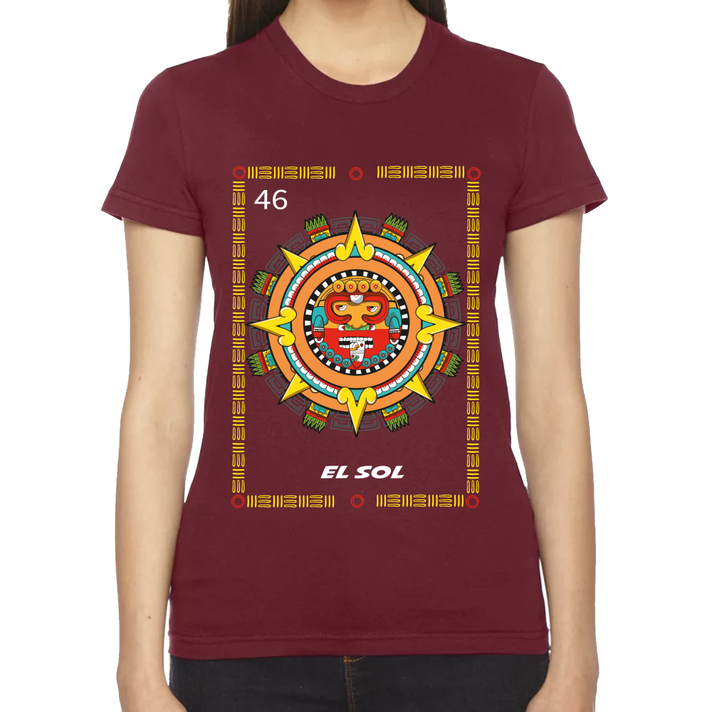 Playera Loteria Mexicana El Sol Algodón Premium #0002380