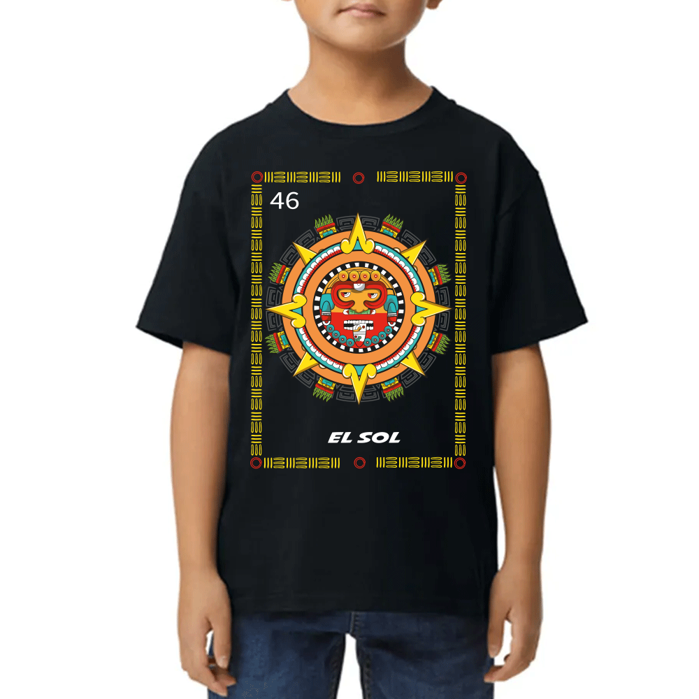 Playera Loteria Mexicana El Sol Algodón Premium #0002380