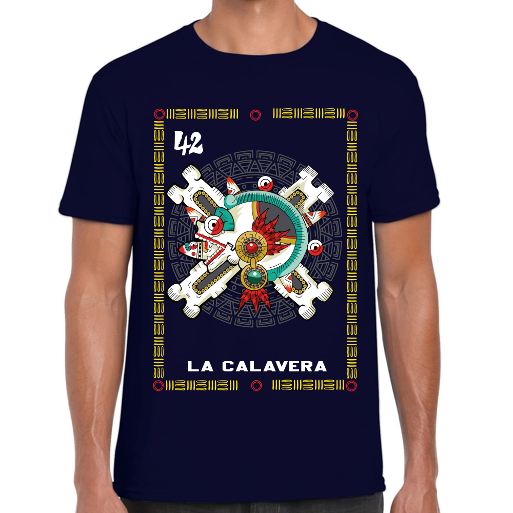 Playera Loteria Mexicana La Calavera Algodón Premium #0002381