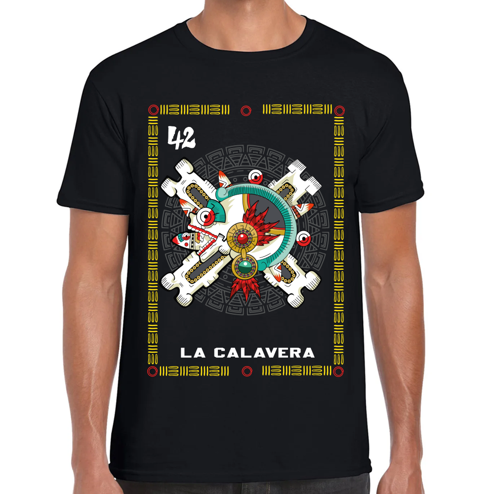 Playera Loteria Mexicana La Calavera Algodón Premium #0002381