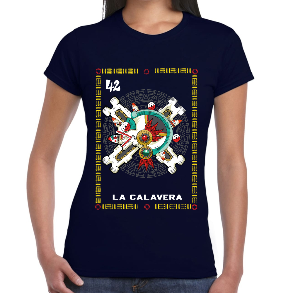 Playera Loteria Mexicana La Calavera Algodón Premium #0002381