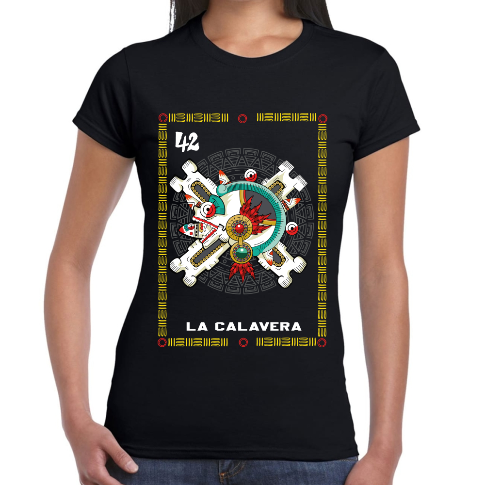 Playera Loteria Mexicana La Calavera Algodón Premium #0002381 Imagen secundaria del producto
