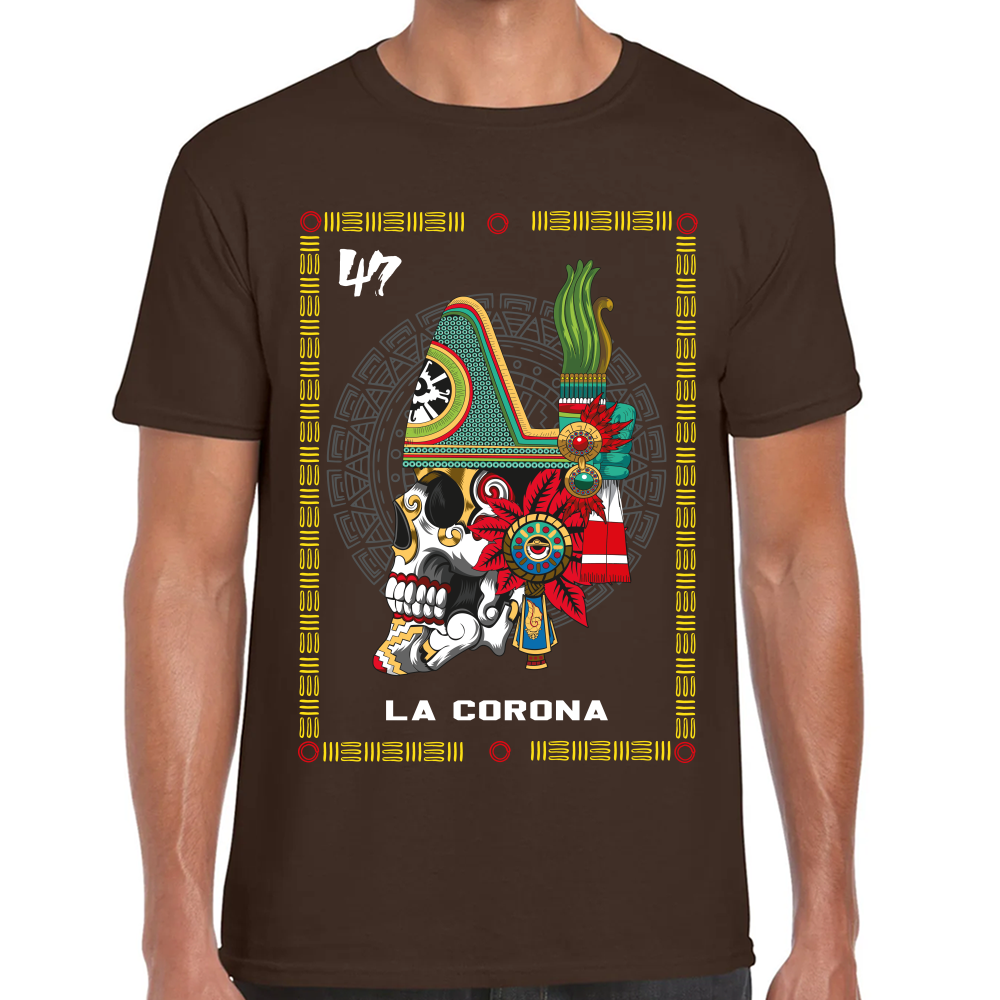 Playera Loteria Mexicana La Corona Algodón Premium #0002382