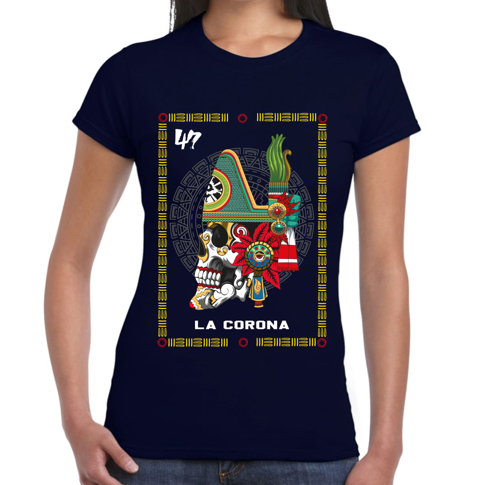 Playera Loteria Mexicana La Corona Algodón Premium #0002382
