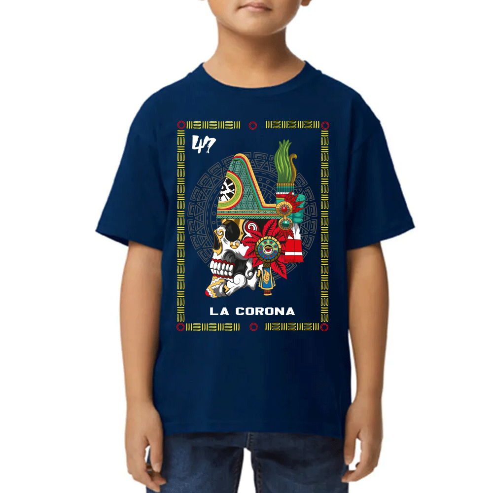 Playera Loteria Mexicana La Corona Algodón Premium #0002382 Imagen secundaria del producto