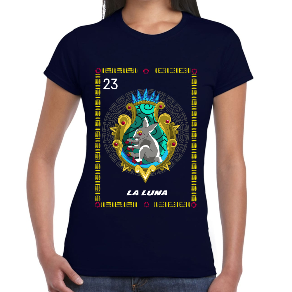 Playera Loteria Mexicana La Luna Algodón Premium #0002383