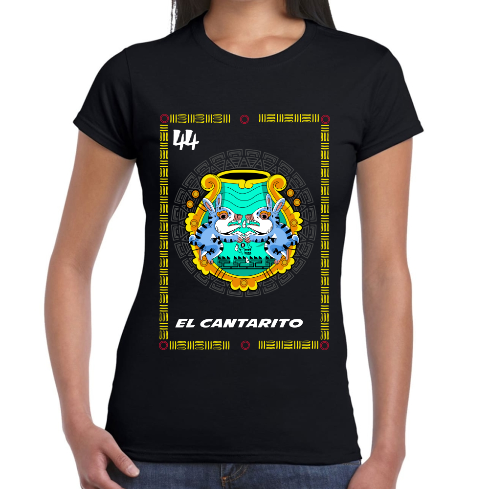 Playera Loteria Mexicana El Cantarito Algodón Premium #0002385 Imagen secundaria del producto