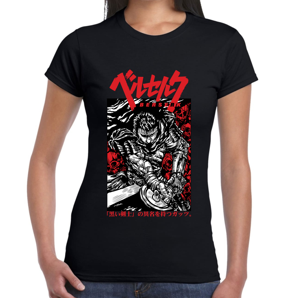 Playera Berserk Guts Black Swordsman Algodón Premium #0002389