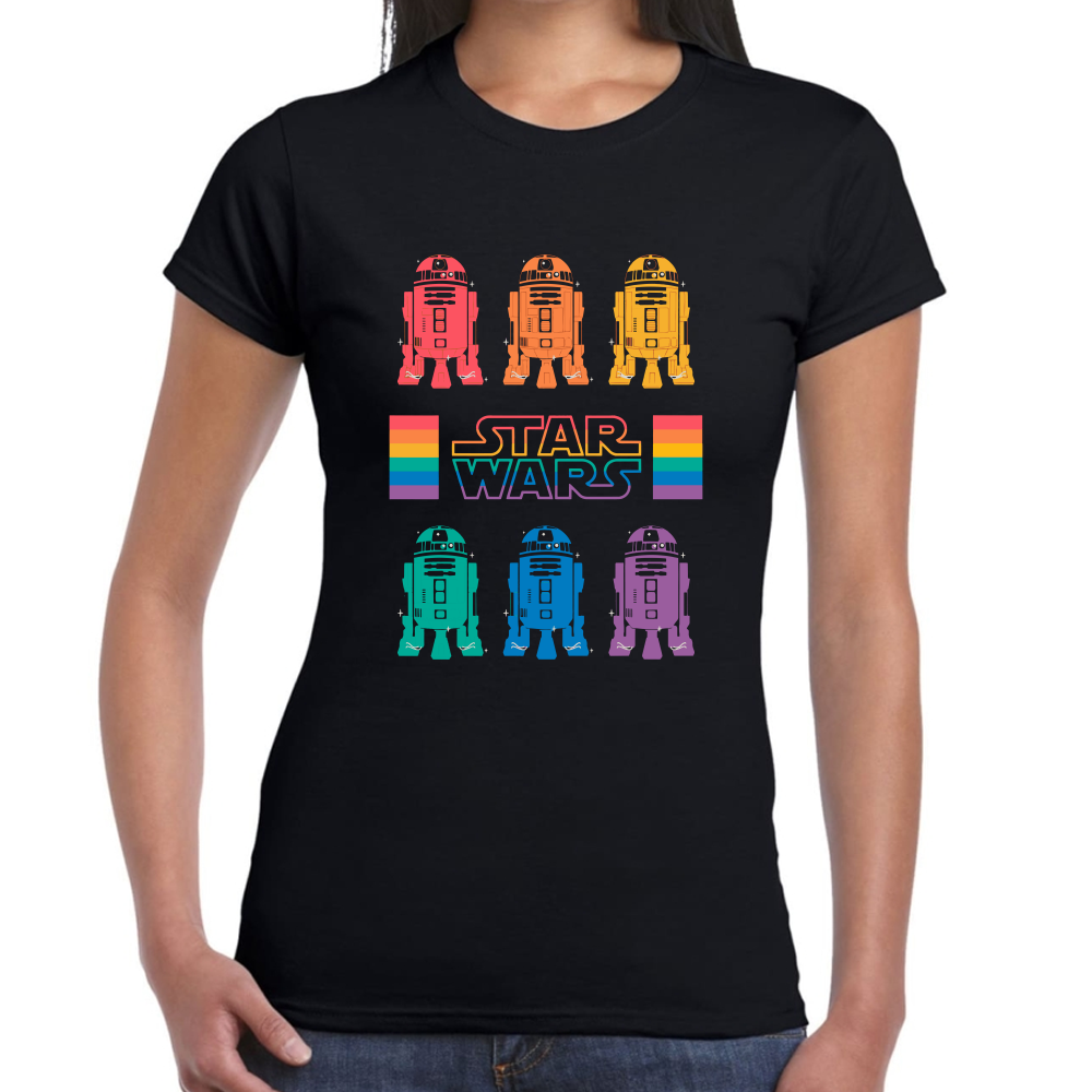 Playera R2D2 Raibow Pride Star Wars #0002400