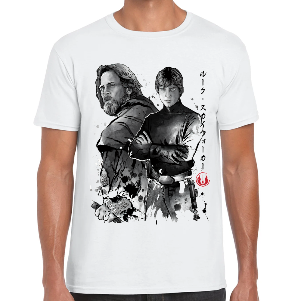 Playera Obi Wan y Luke Old and Young Jedi Star Wars #0002402