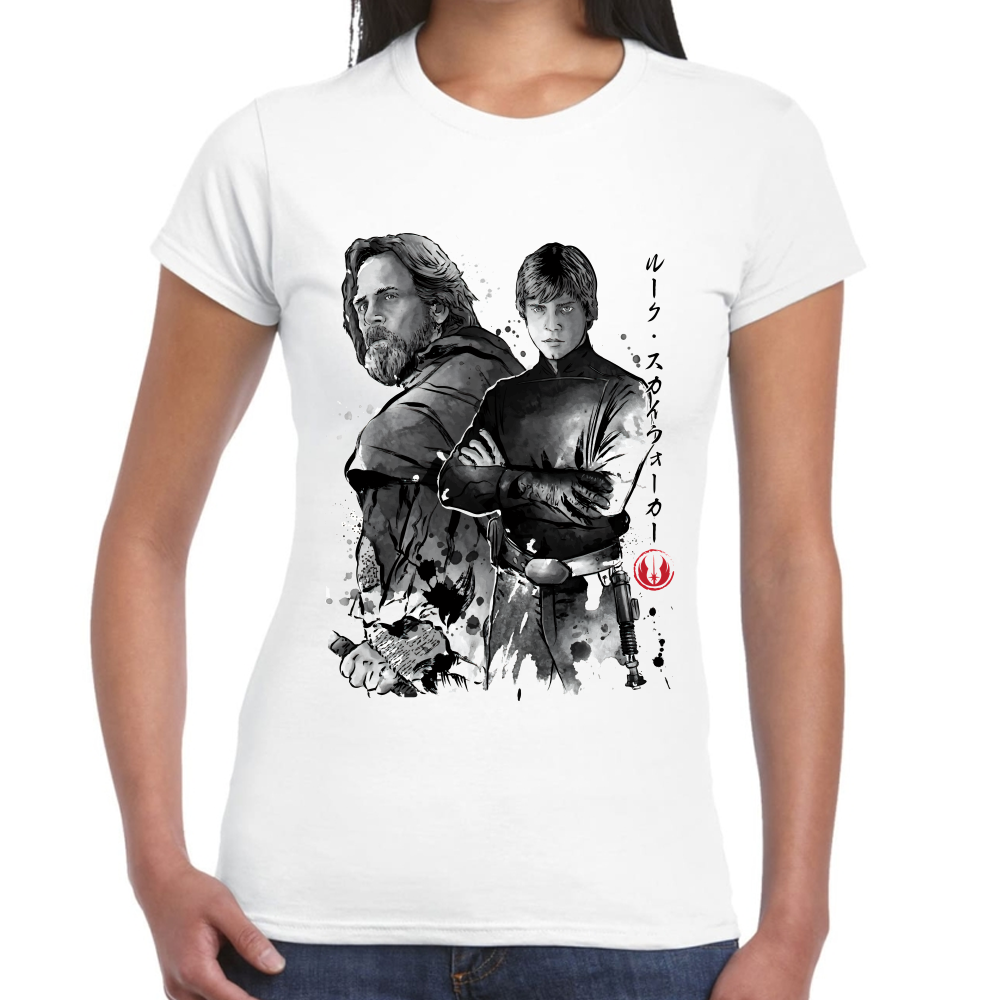 Playera Obi Wan y Luke Old and Young Jedi Star Wars #0002402 Imagen secundaria del producto