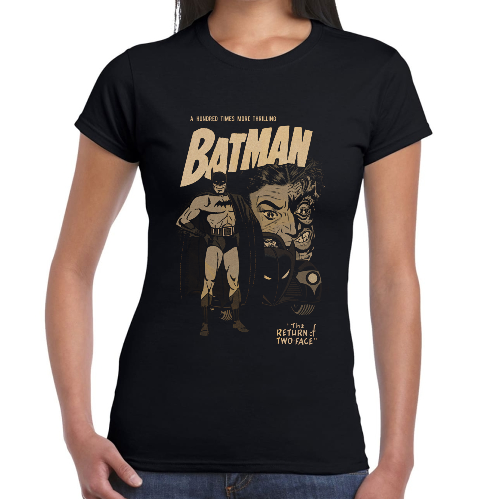 Playera Batman El Regreso de Dos Caras Algodón Premium #0002405
