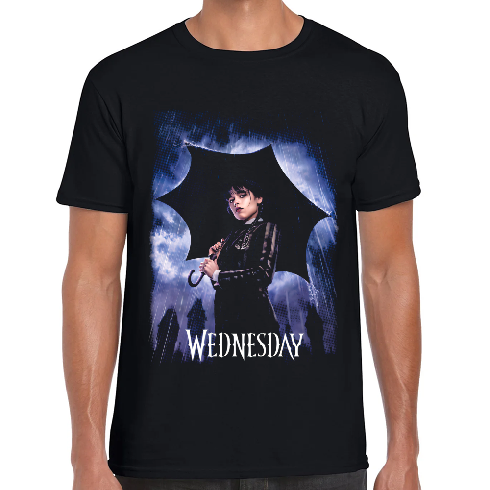 Playera Merlina Umbrella Wednesday Algodón Premium #0002410