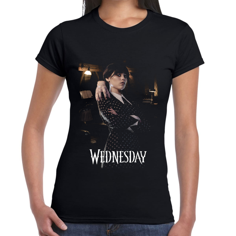 Playera Merlina Room Wednesday Algodón Premium #0002411