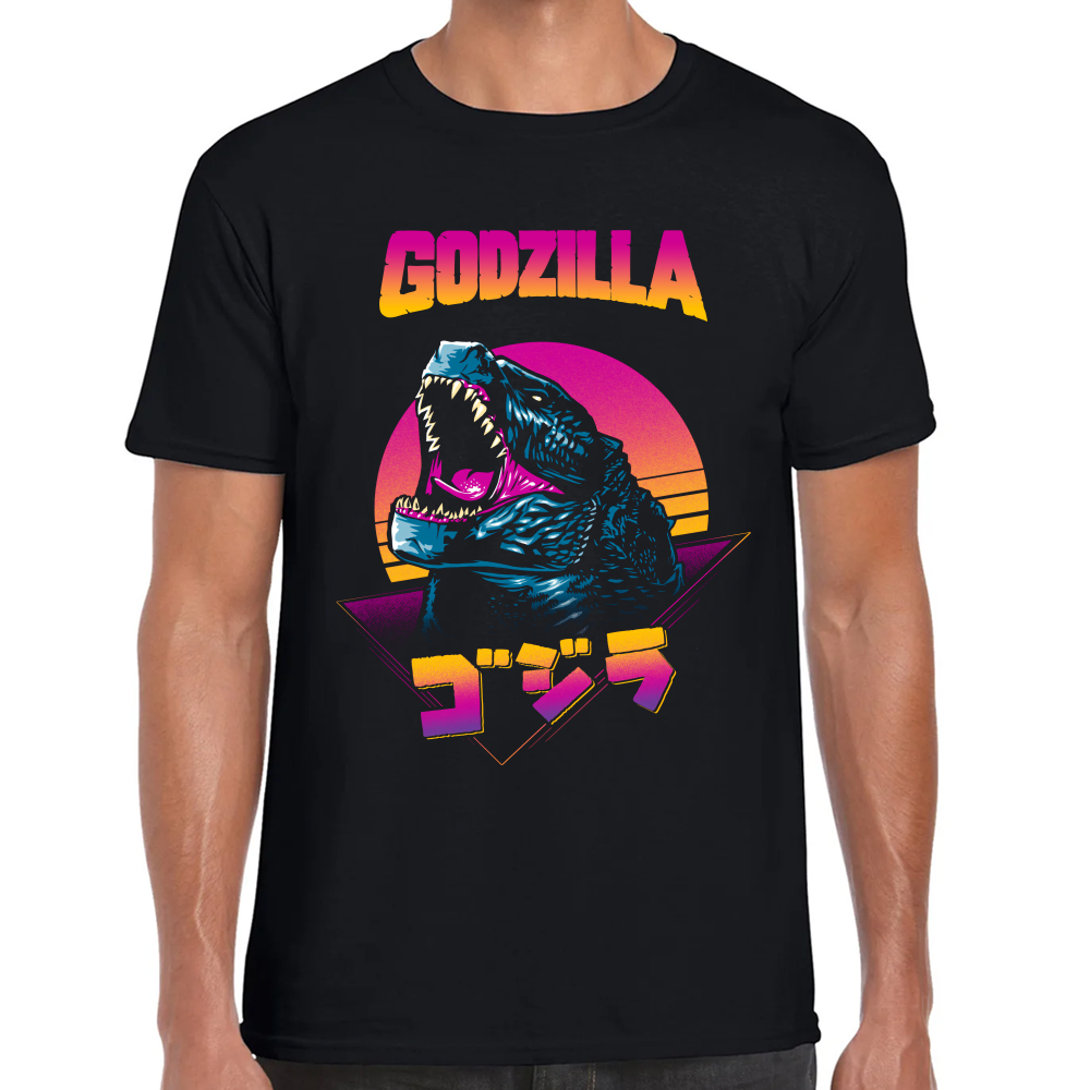 Playera Godzilla Alpha Monster Retro Algodón Premium #0002412