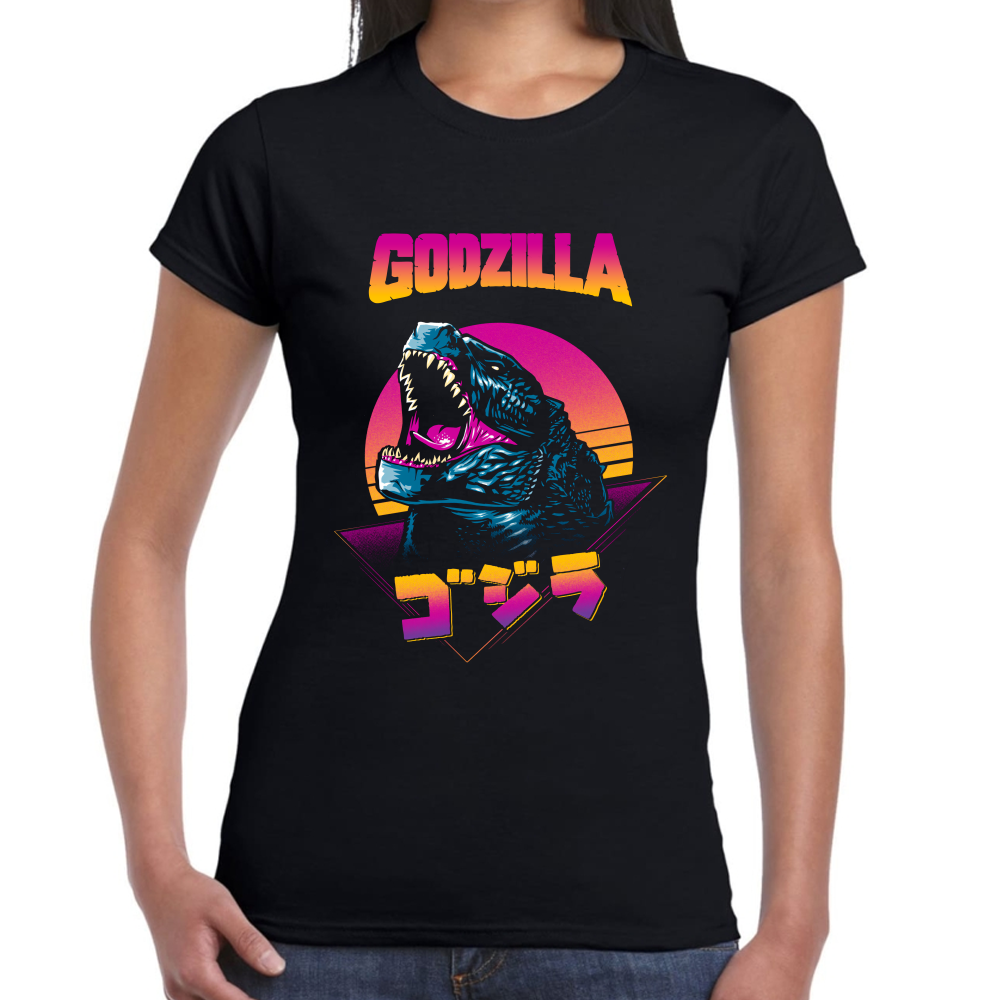 Playera Godzilla Alpha Monster Retro Algodón Premium #0002412