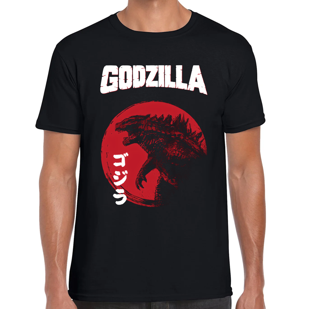Playera Godzilla Red Sun Kaiju Algodón Premium #0002417