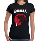 Playera Godzilla Red Sun Kaiju Algodón Premium #0002417
