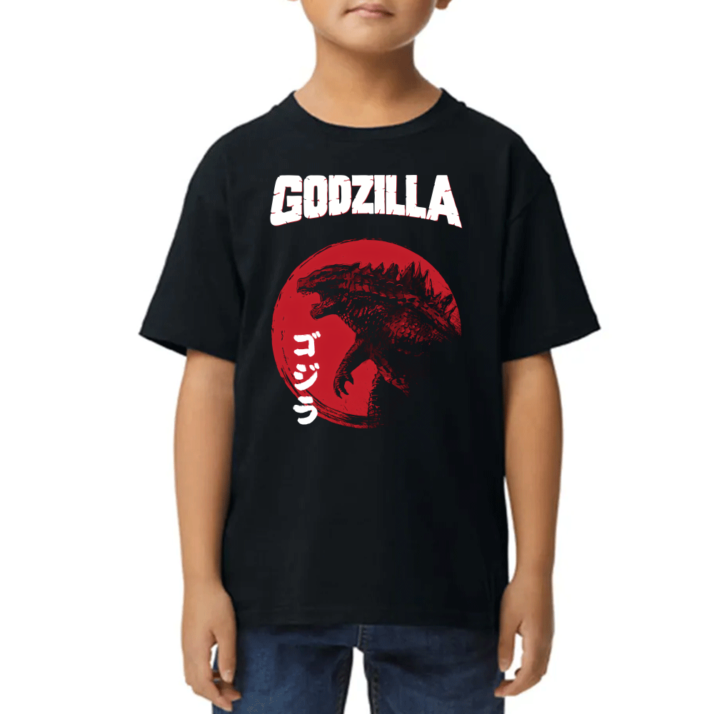 Playera Godzilla Red Sun Kaiju Algodón Premium #0002417 Imagen principal del producto