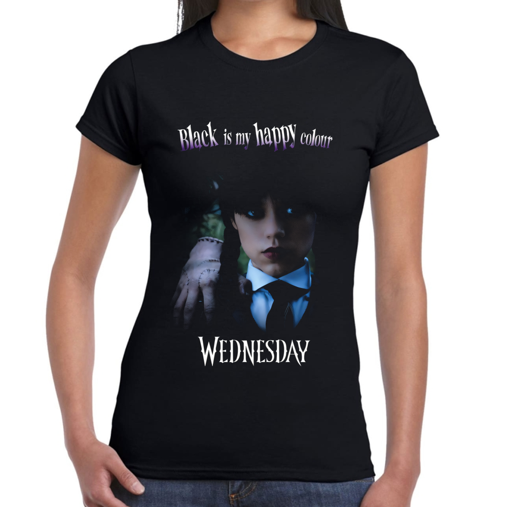 Playera Merlina Wednesday Negro es mi Color #0002418