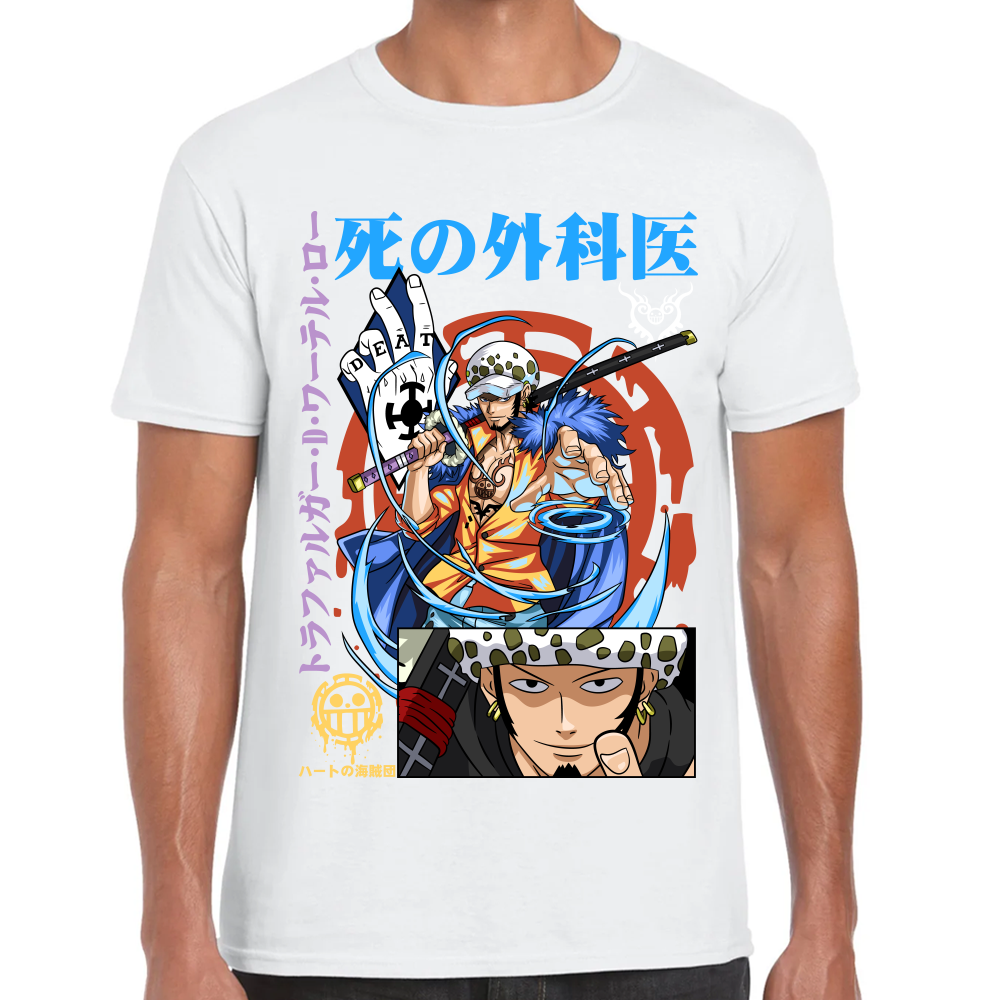 Playera Trafalgar Law One Piece Algodón Premium #0002428