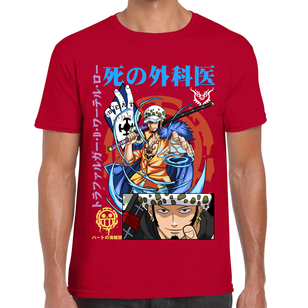 Playera Trafalgar Law One Piece Algodón Premium #0002428