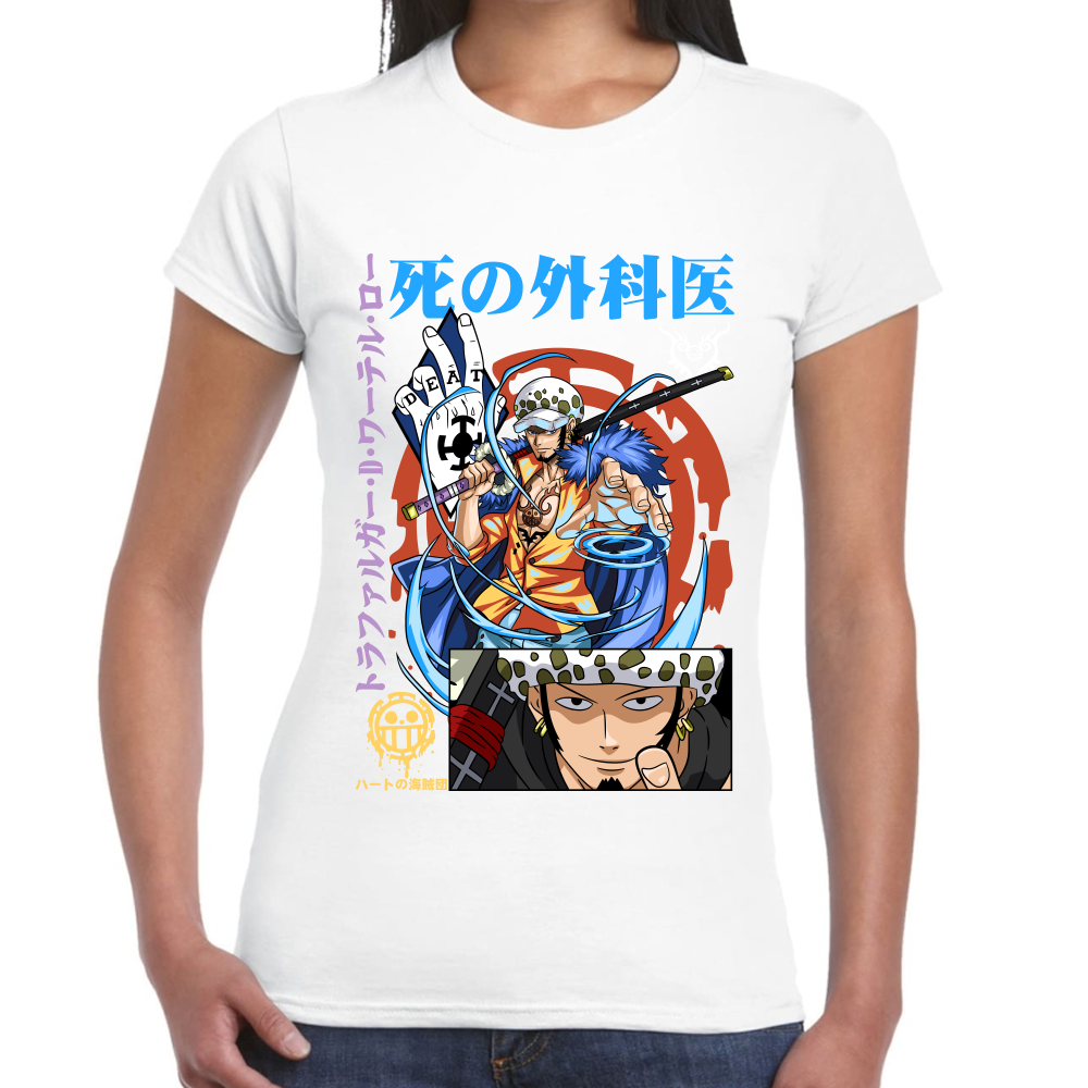 Playera Trafalgar Law One Piece Algodón Premium #0002428
