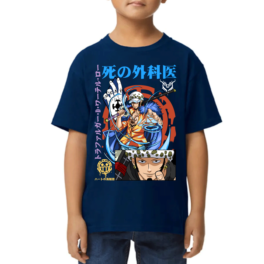 Playera de Niño Trafalgar Law One Piece Algodón Premium #0002428