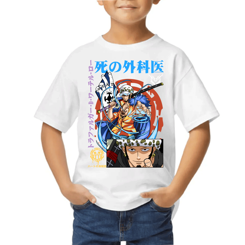 Playera de Niño Trafalgar Law One Piece Algodón Premium #0002428