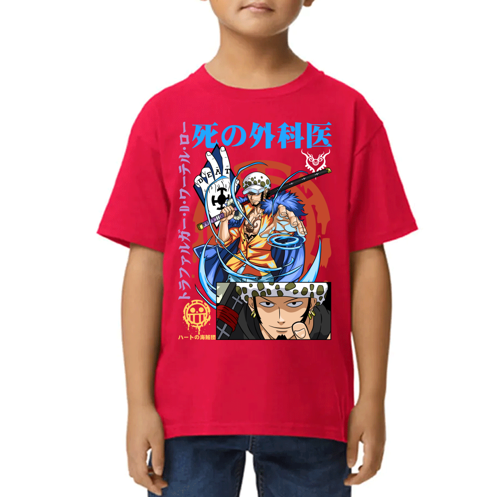 Playera de Niño Trafalgar Law One Piece Algodón Premium #0002428