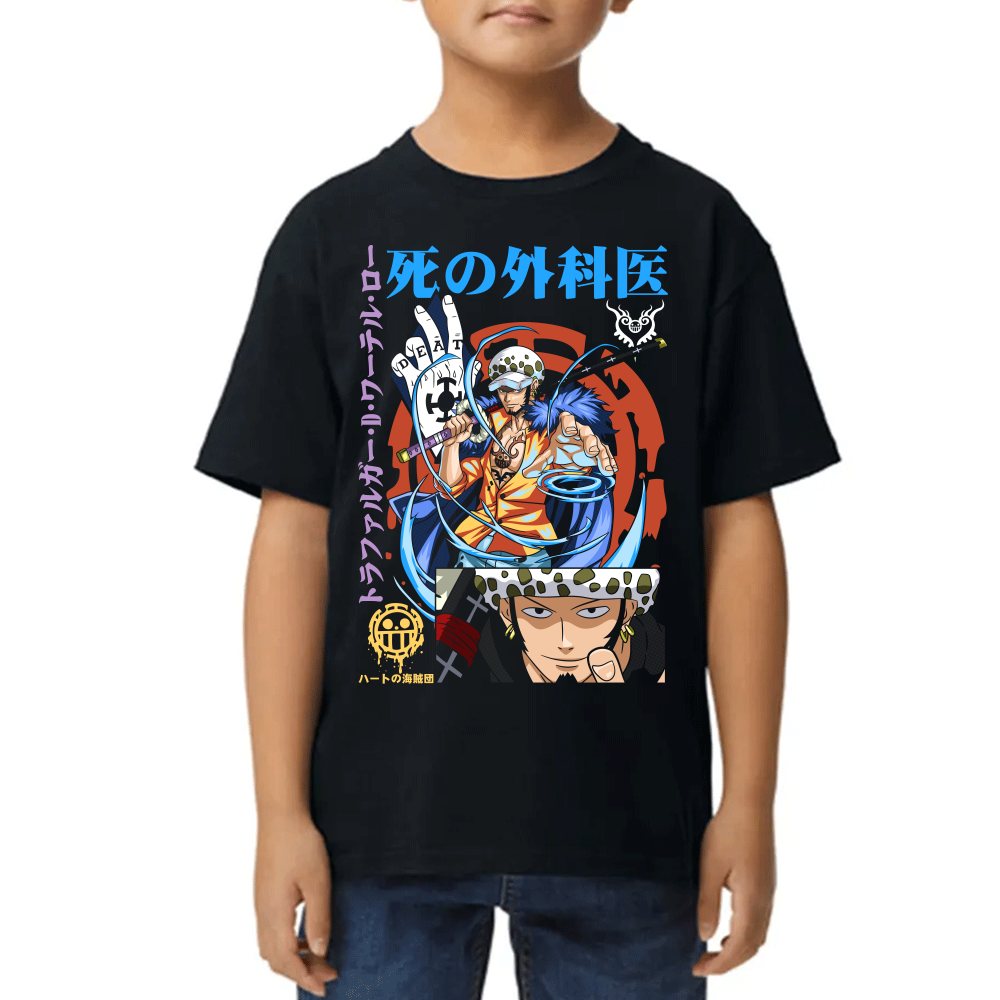 Playera de Niño Trafalgar Law One Piece Algodón Premium #0002428