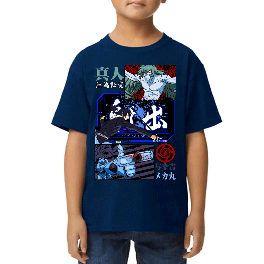 Playera de Niño Mechamaru vs Mahito Jujutsu Kaisen Algodón Premium #0002435