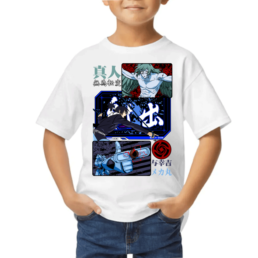 Playera de Niño Mechamaru vs Mahito Jujutsu Kaisen Algodón Premium #0002435