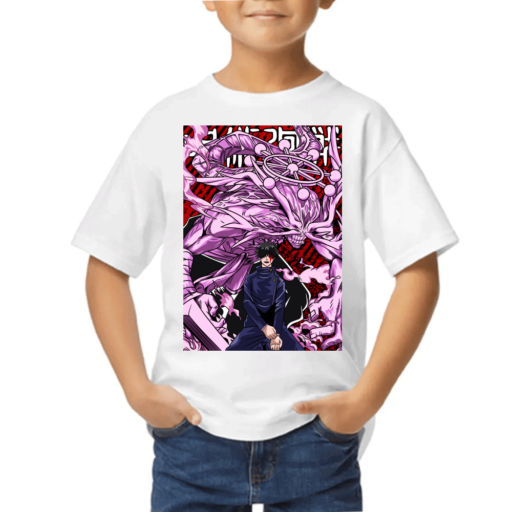 Playera de Niño Mahoraga vs Megumi Jujutsu Kaisen Algodón Premium #0002438