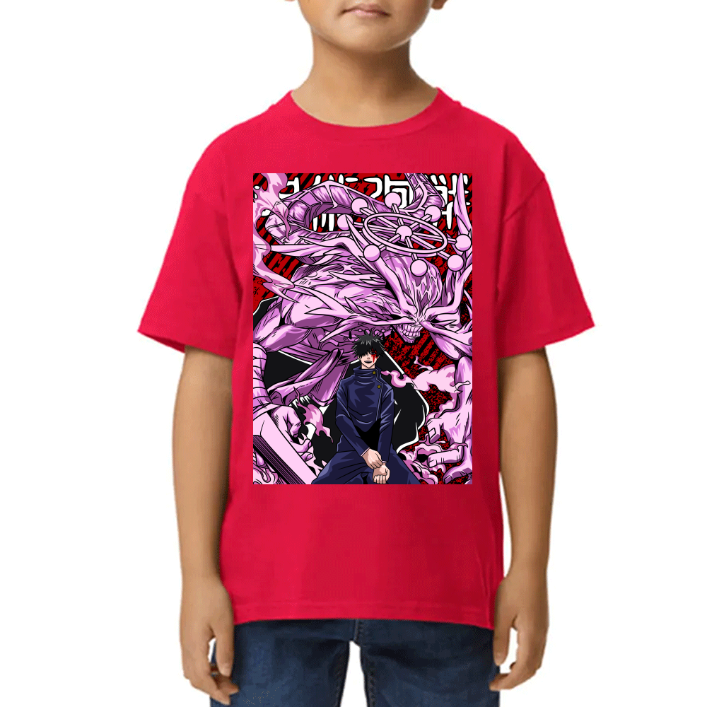 Playera de Niño Mahoraga vs Megumi Jujutsu Kaisen Algodón Premium #0002438