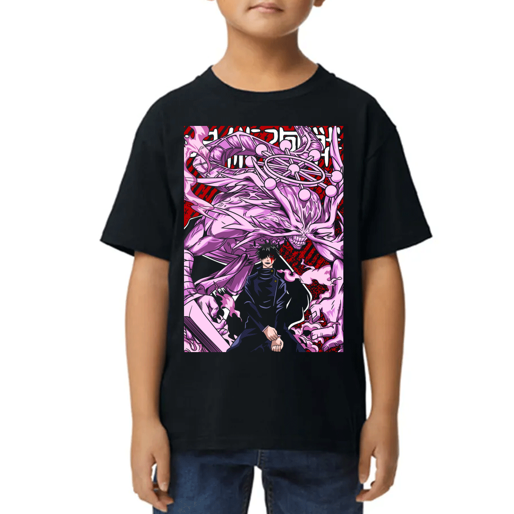 Playera de Niño Mahoraga vs Megumi Jujutsu Kaisen Algodón Premium #0002438