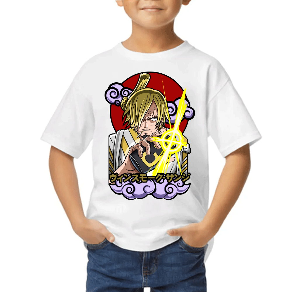 Playera de Niño Sanji Wano One Piece Algodón Premium #0002440