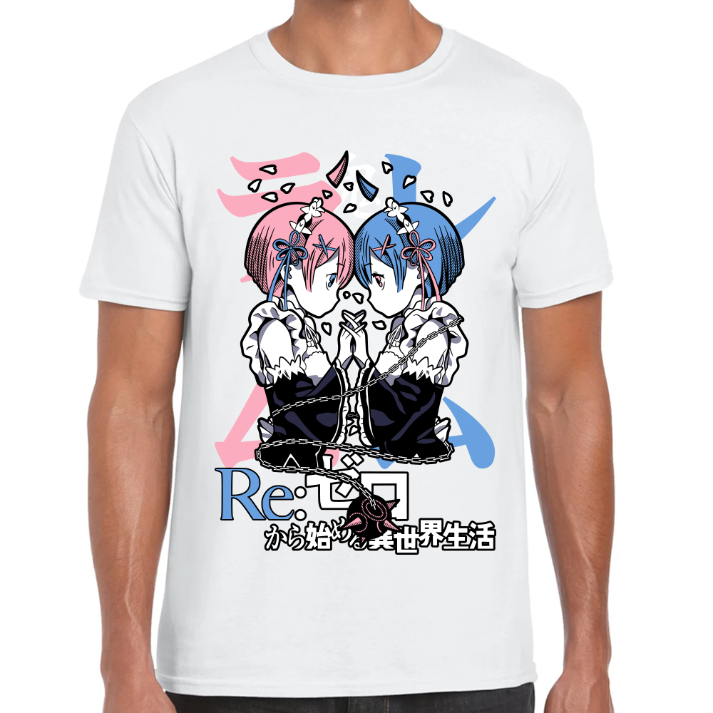 Playera Rem y Ram Re Zero Algodón Premium #0002442