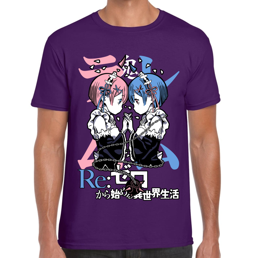 Playera Rem y Ram Re Zero Algodón Premium #0002442