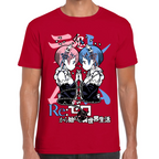 Playera Rem y Ram Re Zero Algodón Premium #0002442