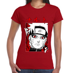 Playera Naruto Face Red White Algodón Premium #0002445