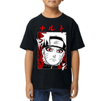 Playera de Niño Naruto Face Red White Algodón Premium #0002445